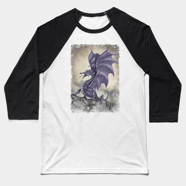 Ultraviolet Dradon Baseball T-Shirt by 3vaN